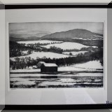 A10. Alvin Dunkle framed limited edition landscape. 26”h x 32”w 